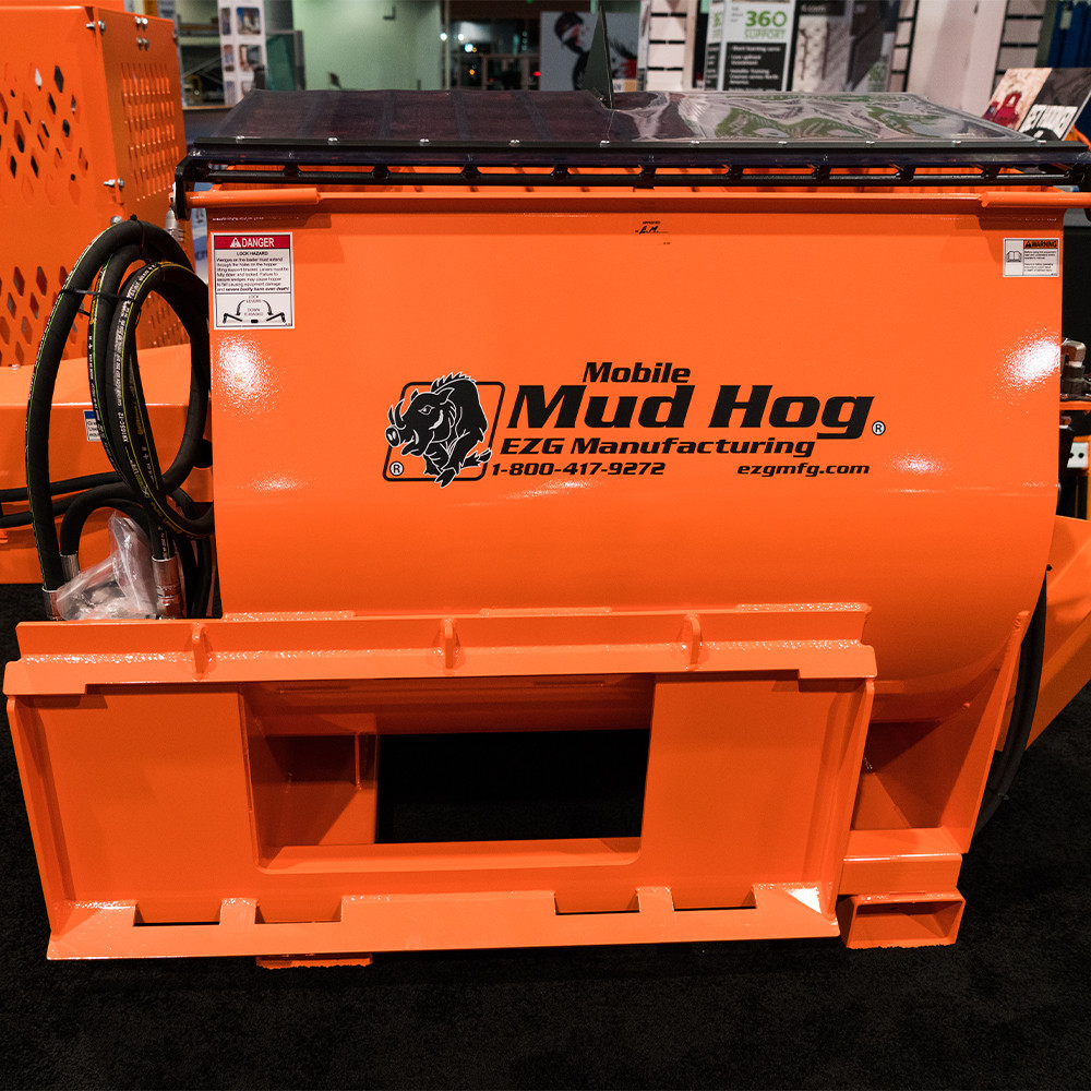 Mobile Mud Hog Skid Steer Concrete Mixing Attachment | EZ Grout