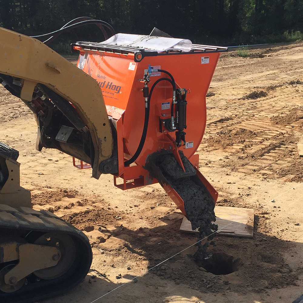 Mobile Mud Hog Skid Steer Concrete Mixing Attachment | EZ Grout