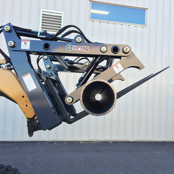 Skid Steer Pallet Fork Pipe Grapple | Virnig